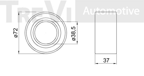 TREVI AUTOMOTIVE Комплект подшипника ступицы колеса WB1625